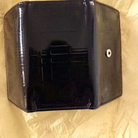 NWOT Burberry Black Leather Key holder/Bills/Cards! Use 4 tag/wristlet/Vintage! - Picture 6 of 7